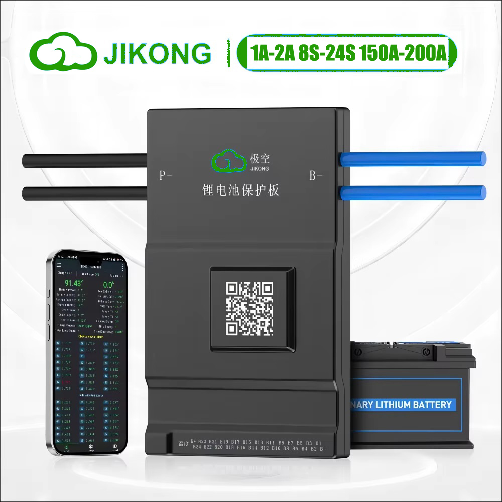 Smart Bms 24S 200A Bluetooth Lifepo4 - نظام إدارة البطارية JK BMS مع