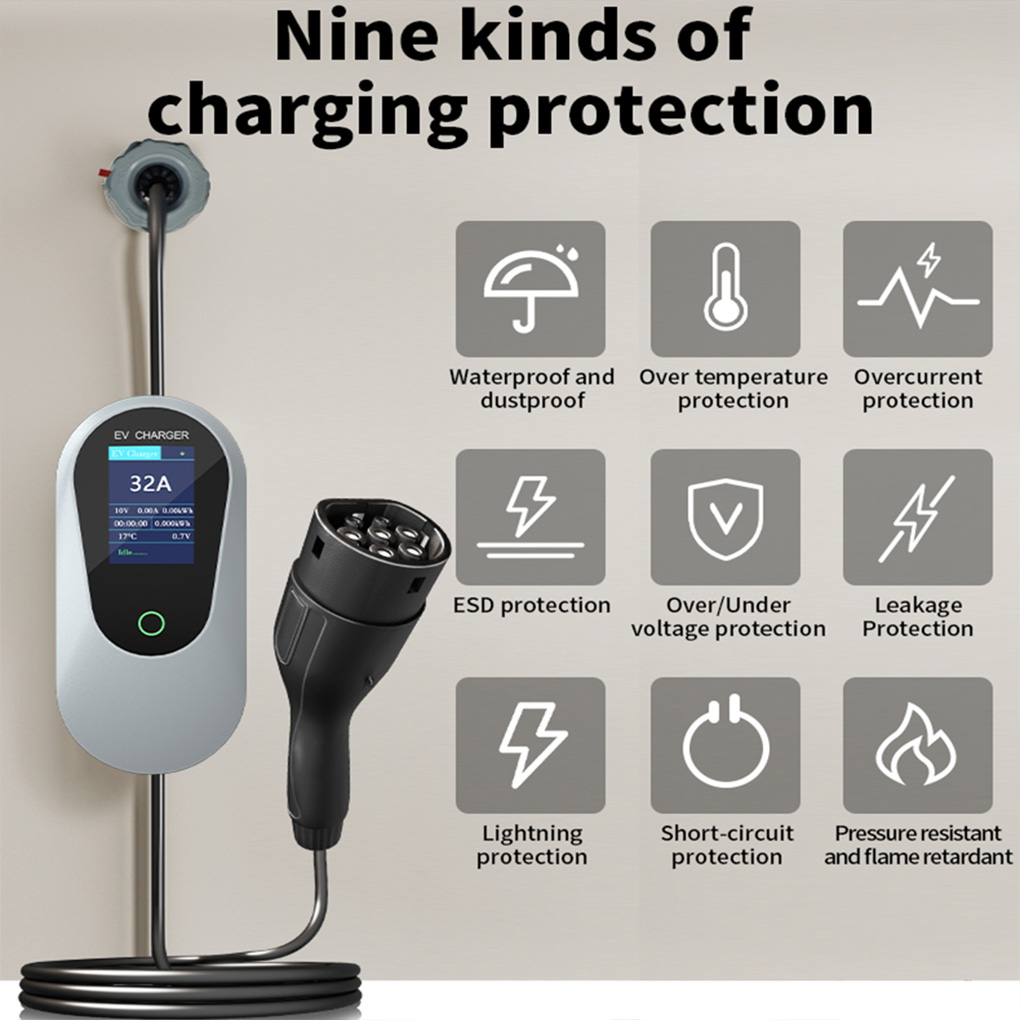 Ev Charger Type 2 22Kw 32A 3 Phase - Type-2 شاحن EV محمول 22KW 32A