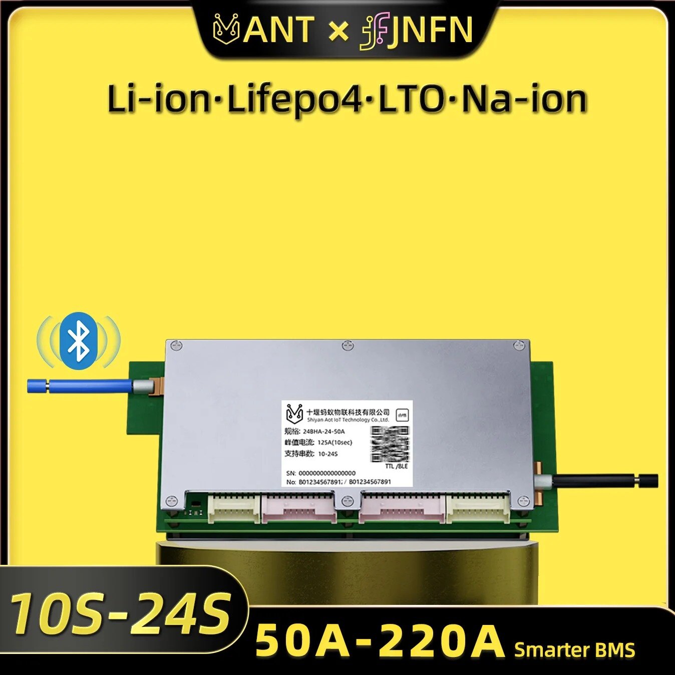 Smart Bms 24S 200A Bluetooth Lifepo4 - لوحة حماية بطارية Ant Bluetooth BMS