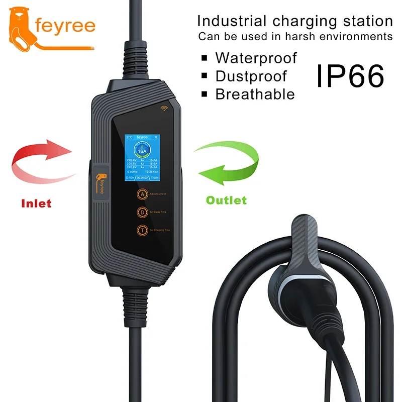 شاحن سيارات كهربائية محمول من  - مراجعة Type 2 Portable Ev Charger 11Kw Cee وسعره