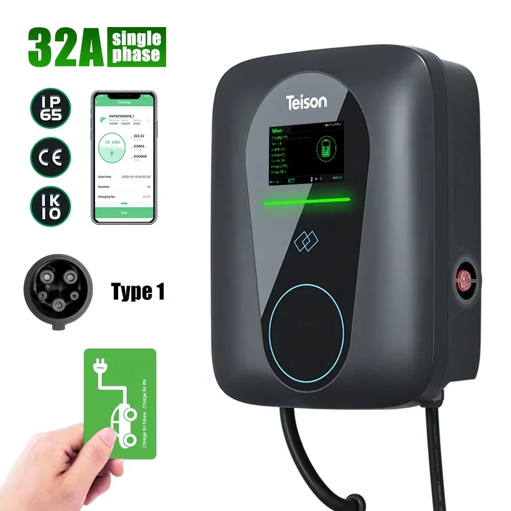 Teison 7kw 32A AC Wallbox Char - مراجعة J1772 Evse 32A Level 2 Charger وسعره