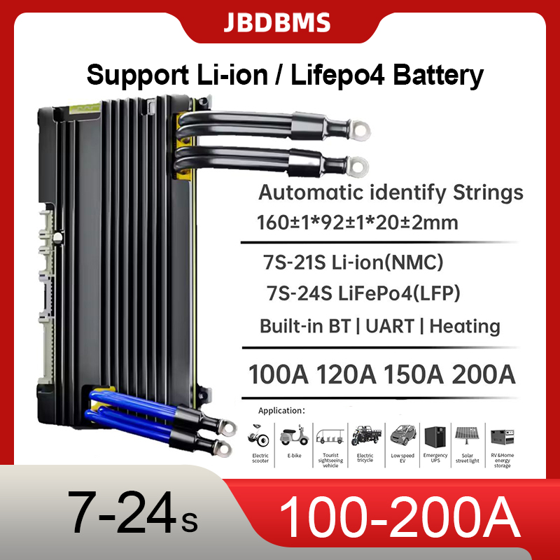 نظام إدارة البطارية الذكي JBD  - مراجعة Smart Bms 24S 200A Bluetooth Lifepo4 وسعره