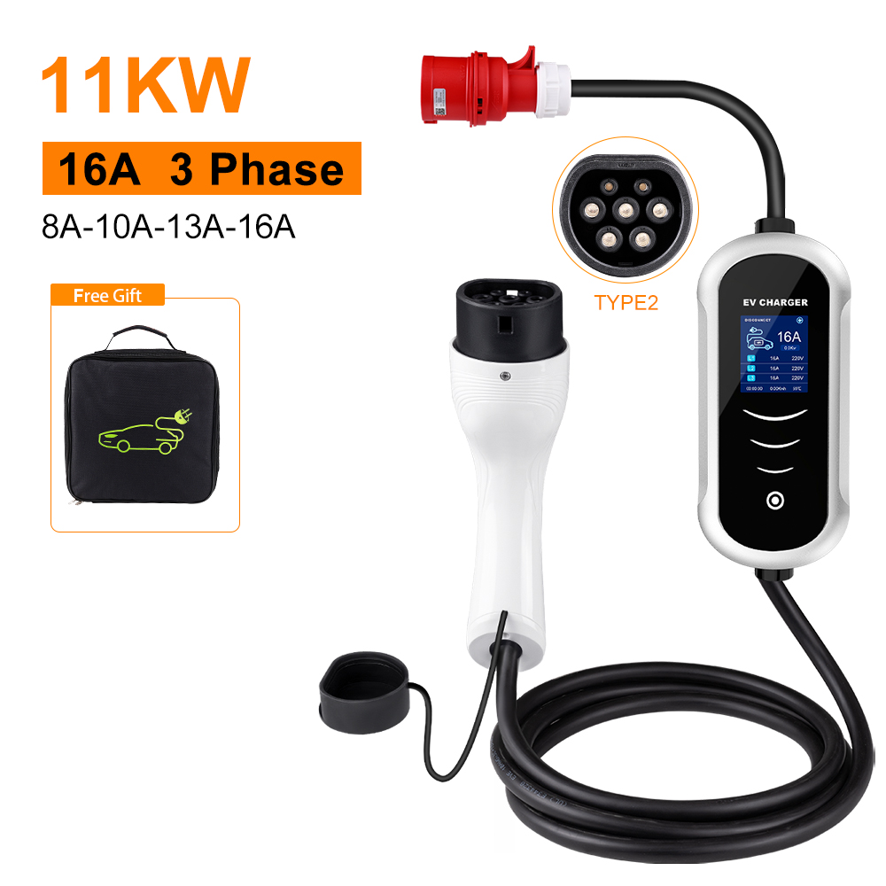 شاحن EV محمول ipgen للسيارة ال - مراجعة Type 2 Portable Ev Charger 11Kw Cee وسعره