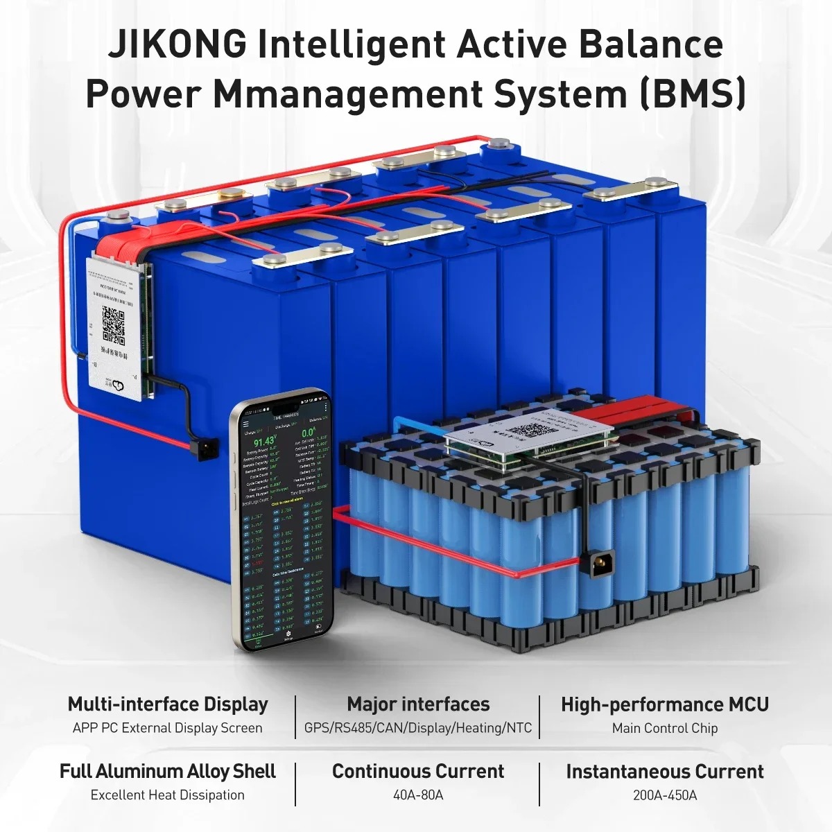 نظام إدارة البطارية الذكي JK 4 - مراجعة Smart Bms 24S 200A Bluetooth Lifepo4 وسعره